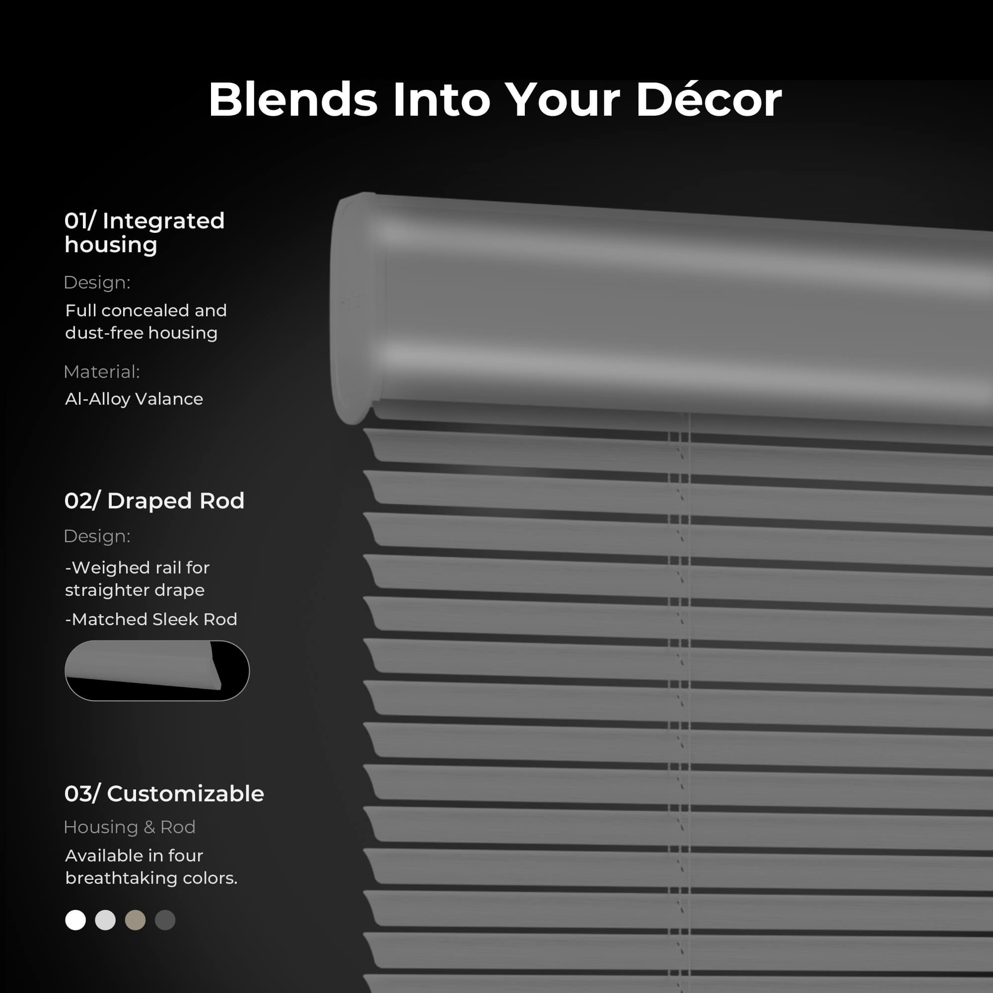 Allesin Motorized Venetian Blinds | Stylish Series