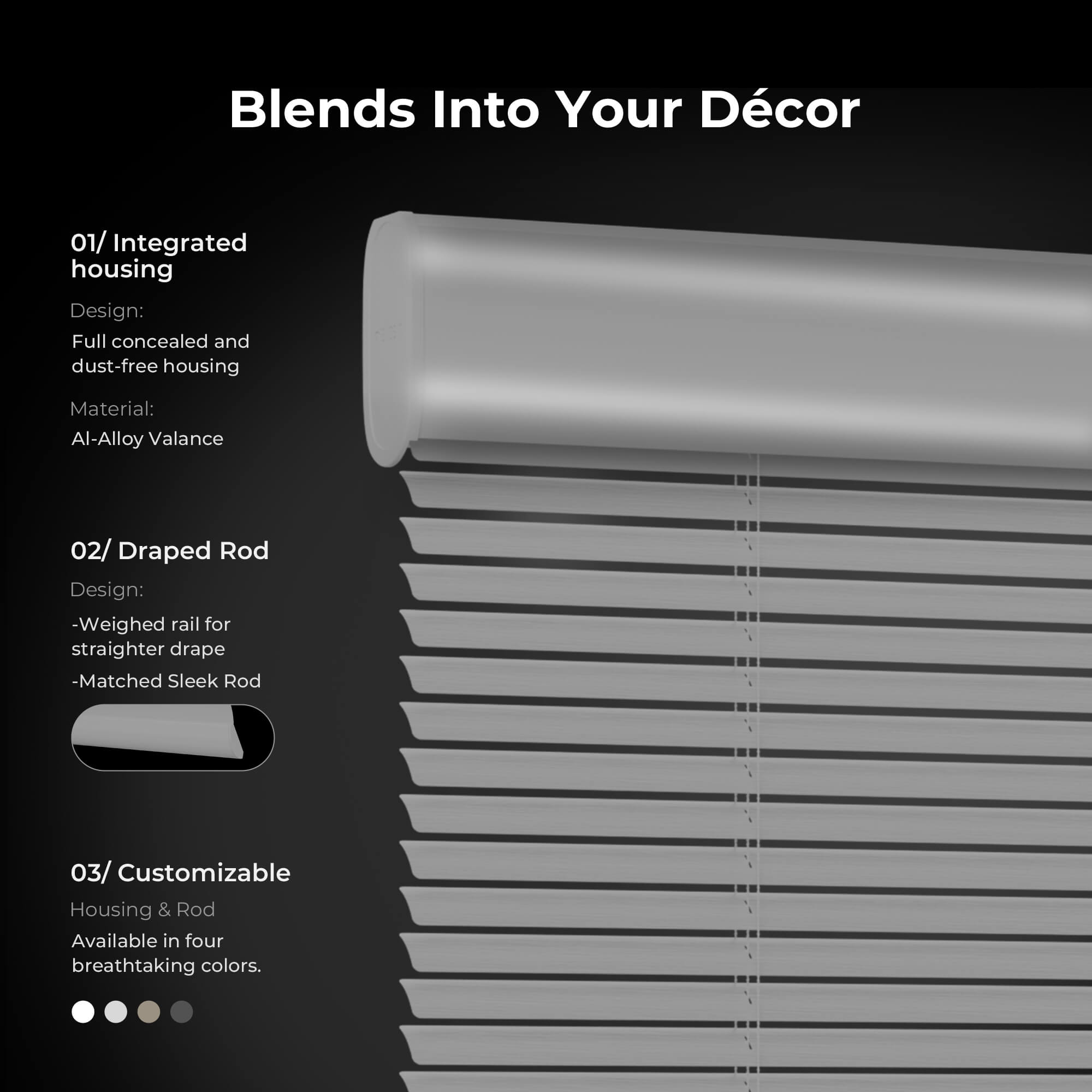 Allesin Motorized Venetian Blinds | Stylish Series