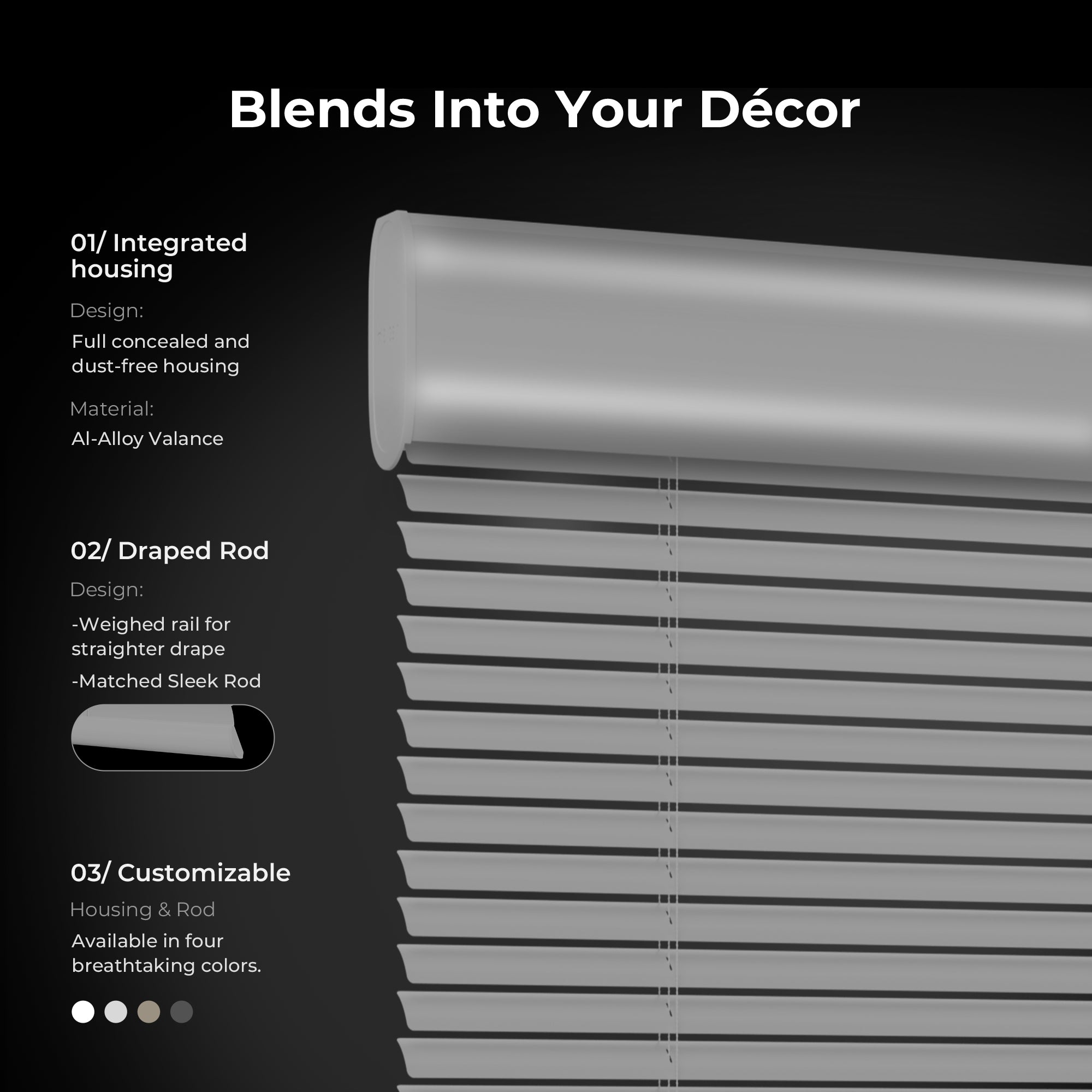 Allesin Motorized Venetian Blinds | Stylish Series