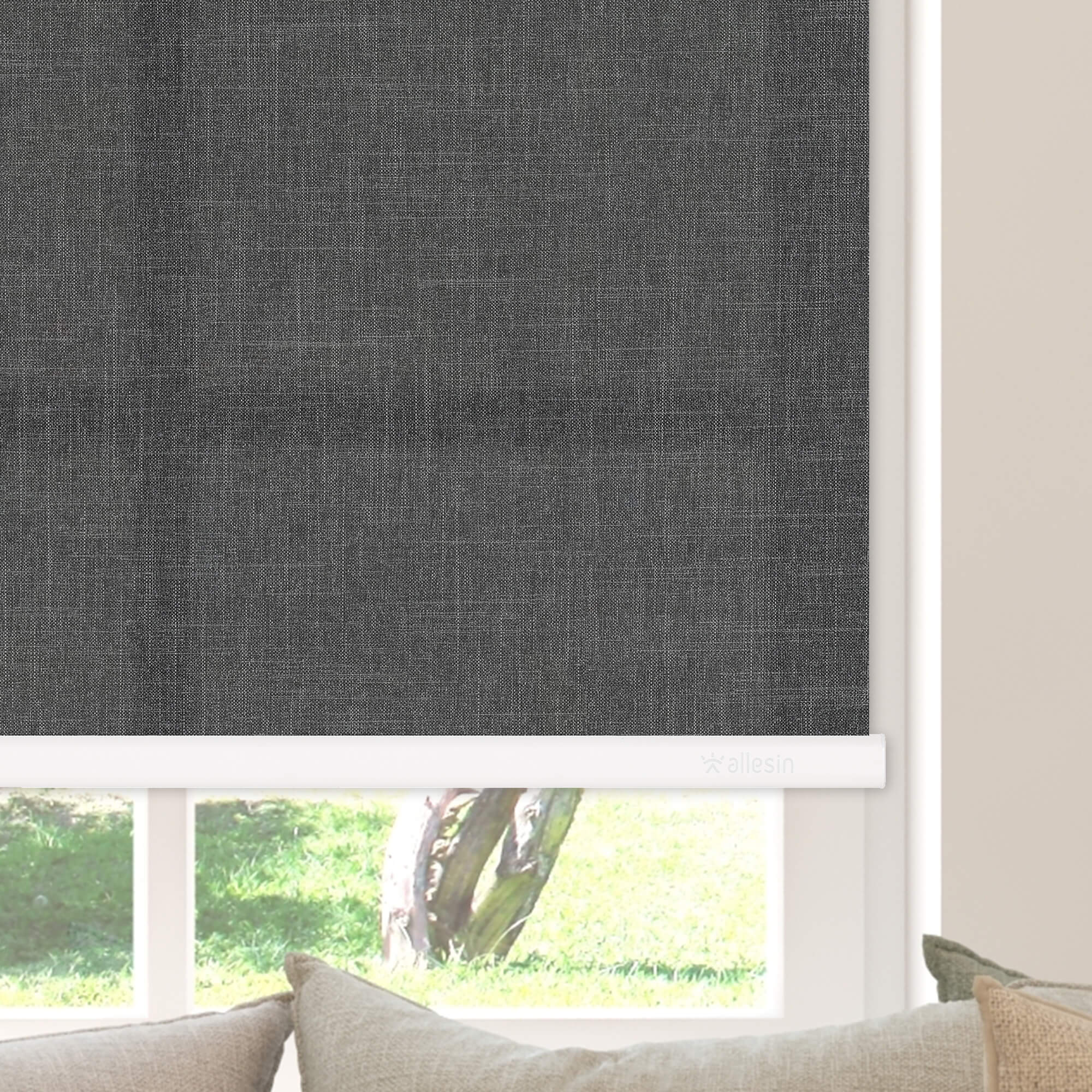 Allesin Motorized Light Filtering Roller Shades