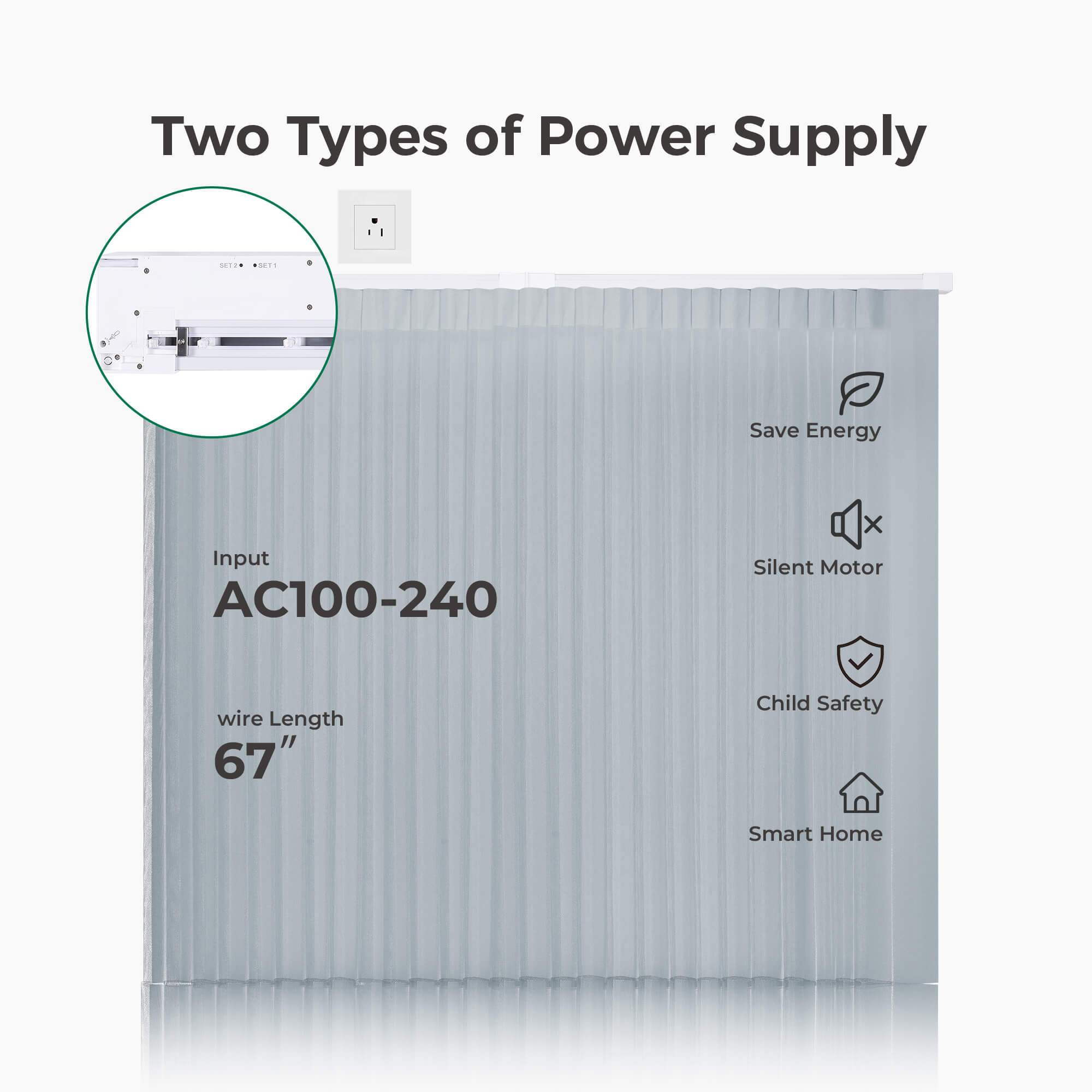 Allesin Motorized Vertical Sheer Shades | Center Opening
