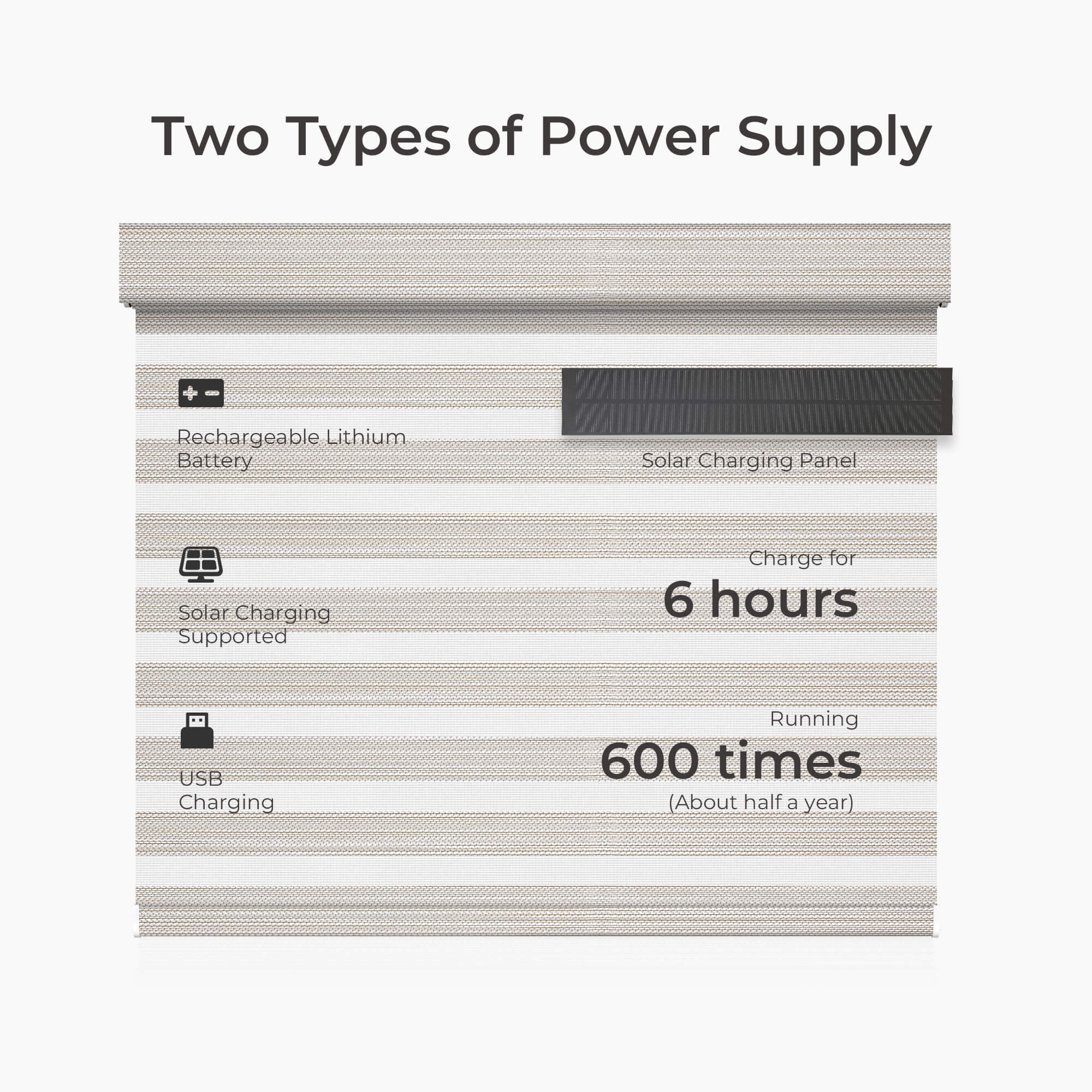 Allesin Motorized Zebra Shades