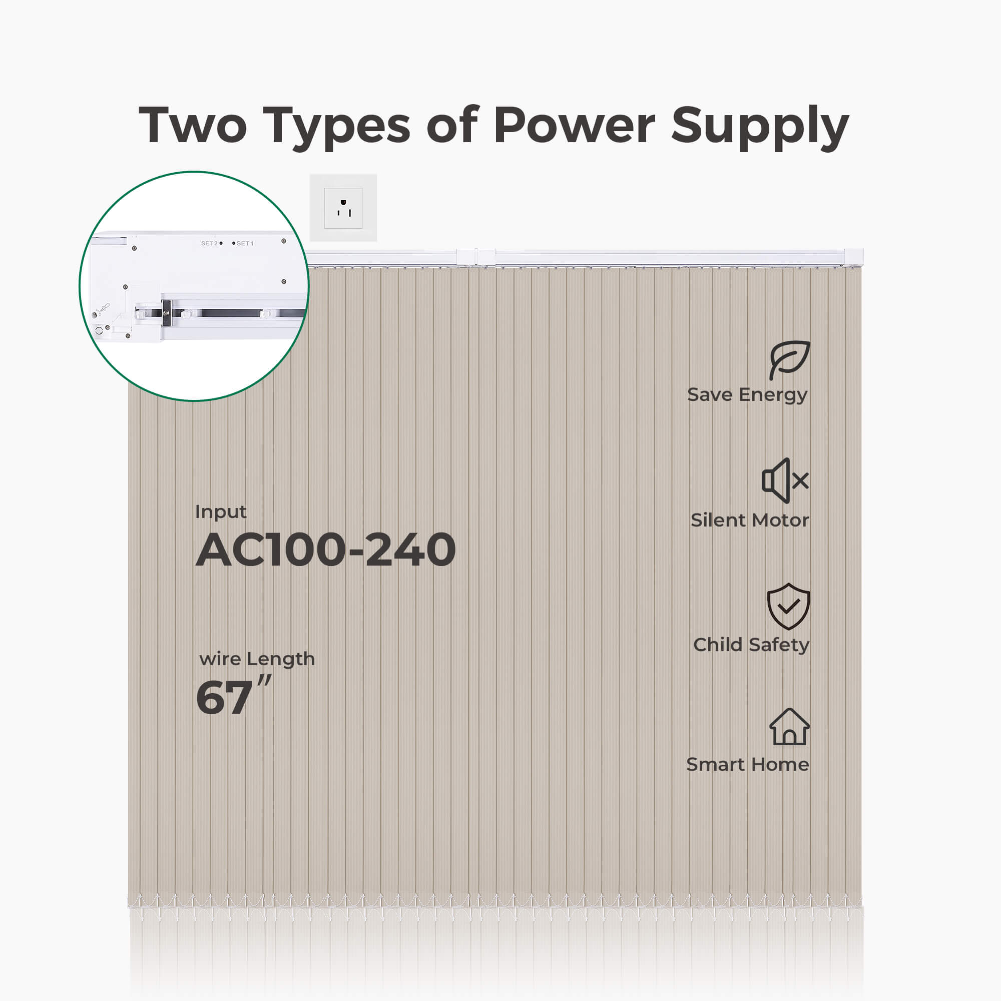 Allesin Motorized Vertical Blinds