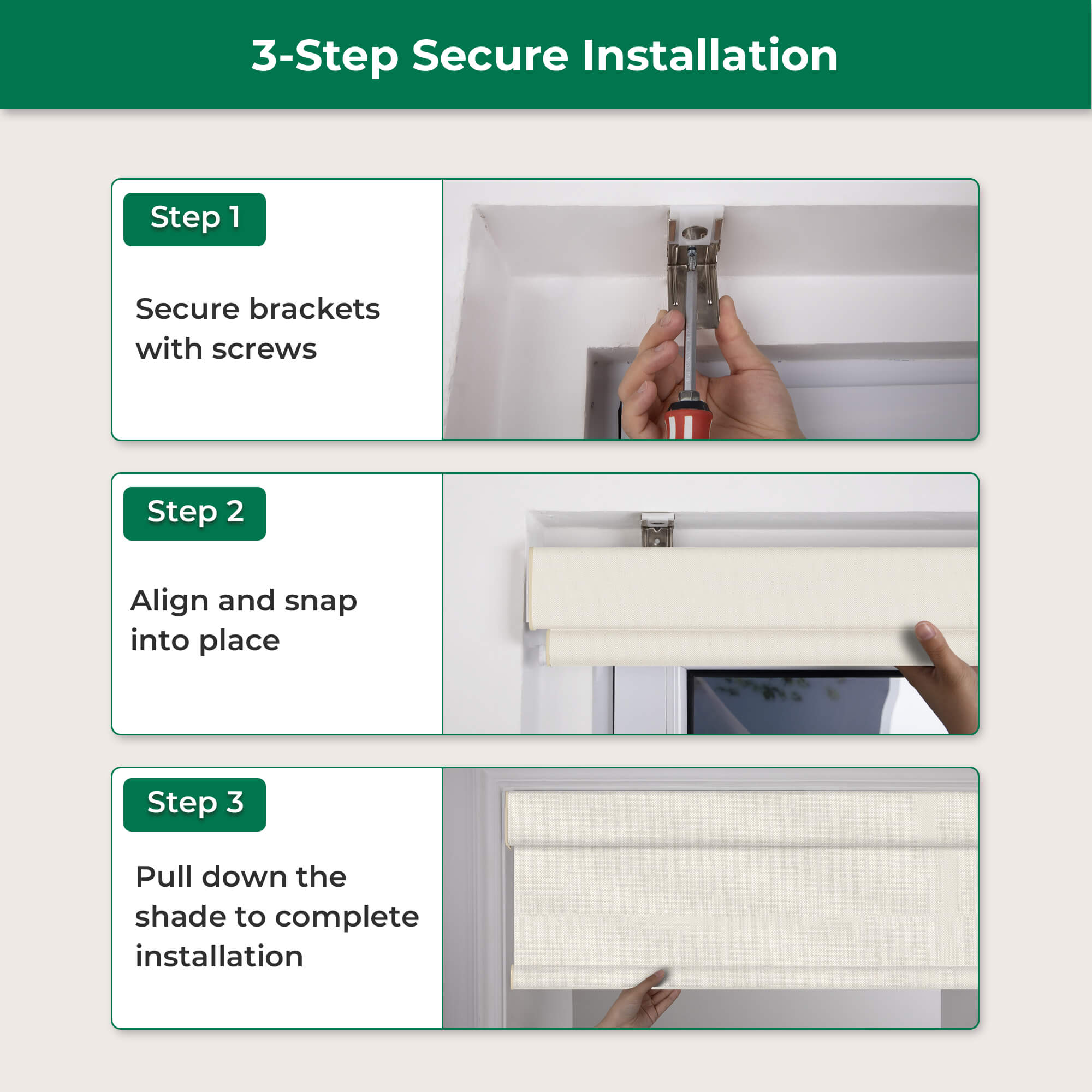 Allesin Dual-Control Blackout Roller Shades | Remote & Manual