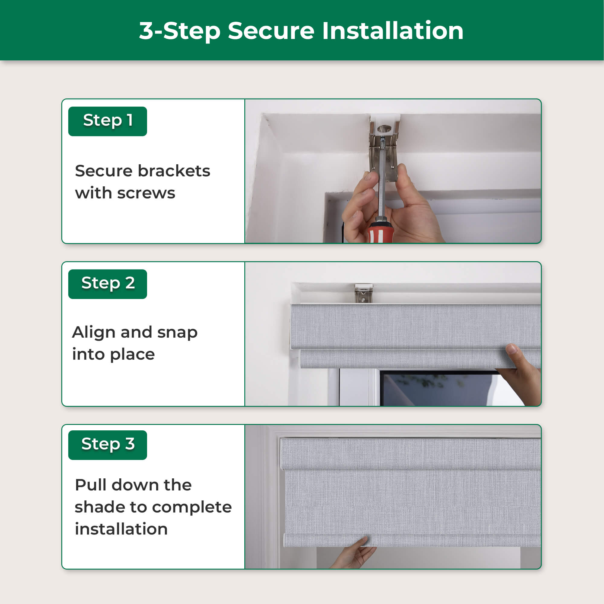 Allesin Dual-Control Blackout Roller Shades | Remote & Manual