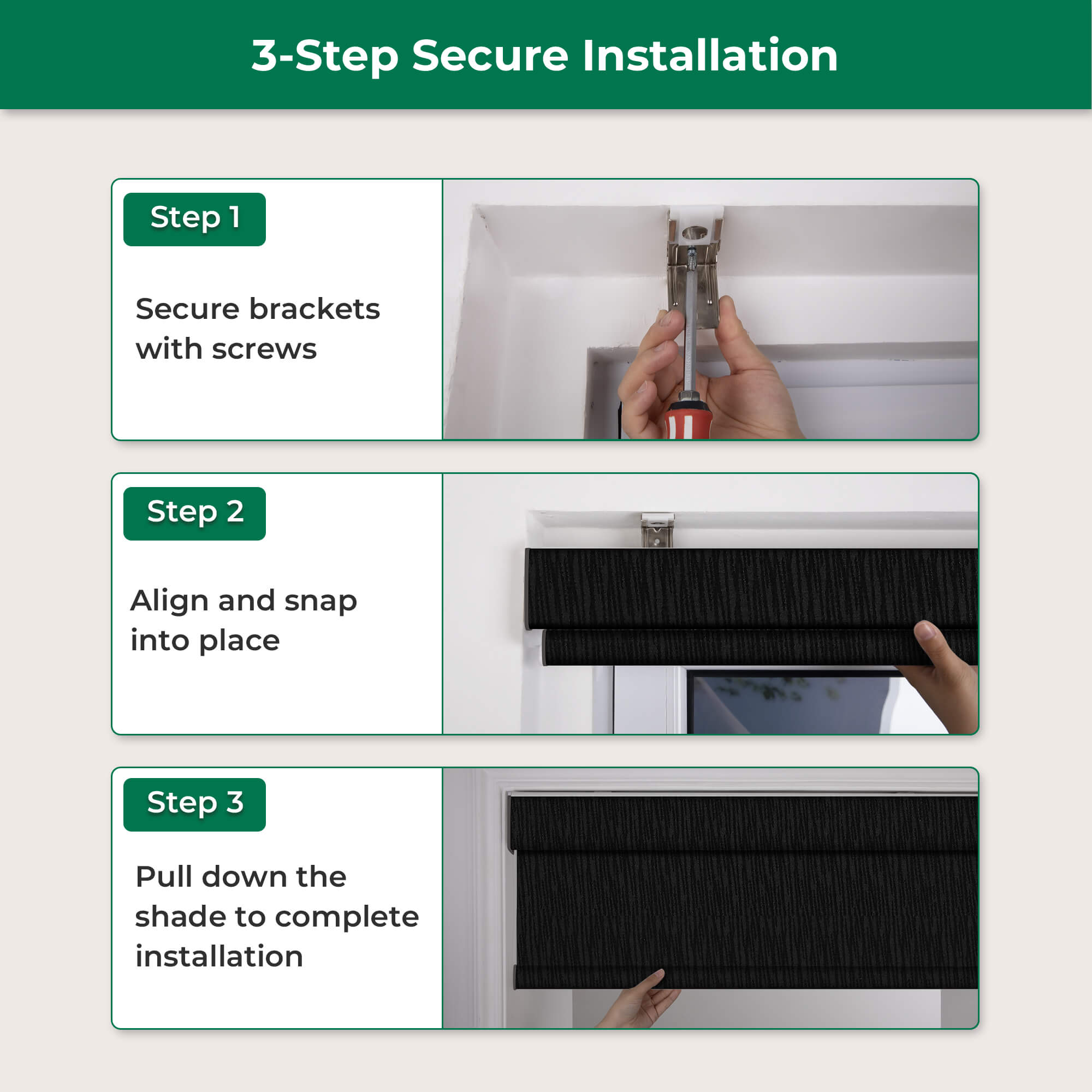 Allesin Dual-Control Blackout Roller Shades | Remote & Manual