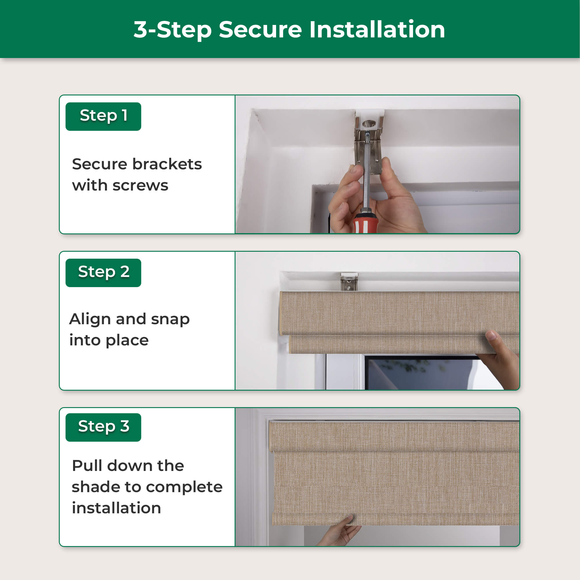 Allesin Dual-Control Blackout Roller Shades | Remote & Manual