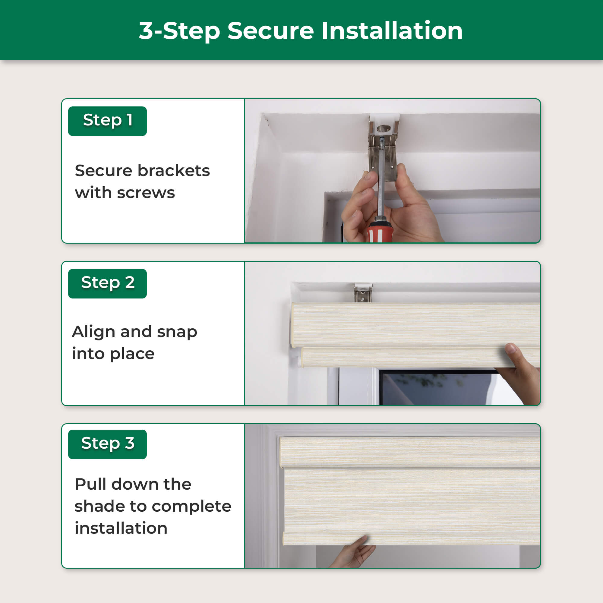 Allesin Dual-Control Blackout Roller Shades | Remote & Manual