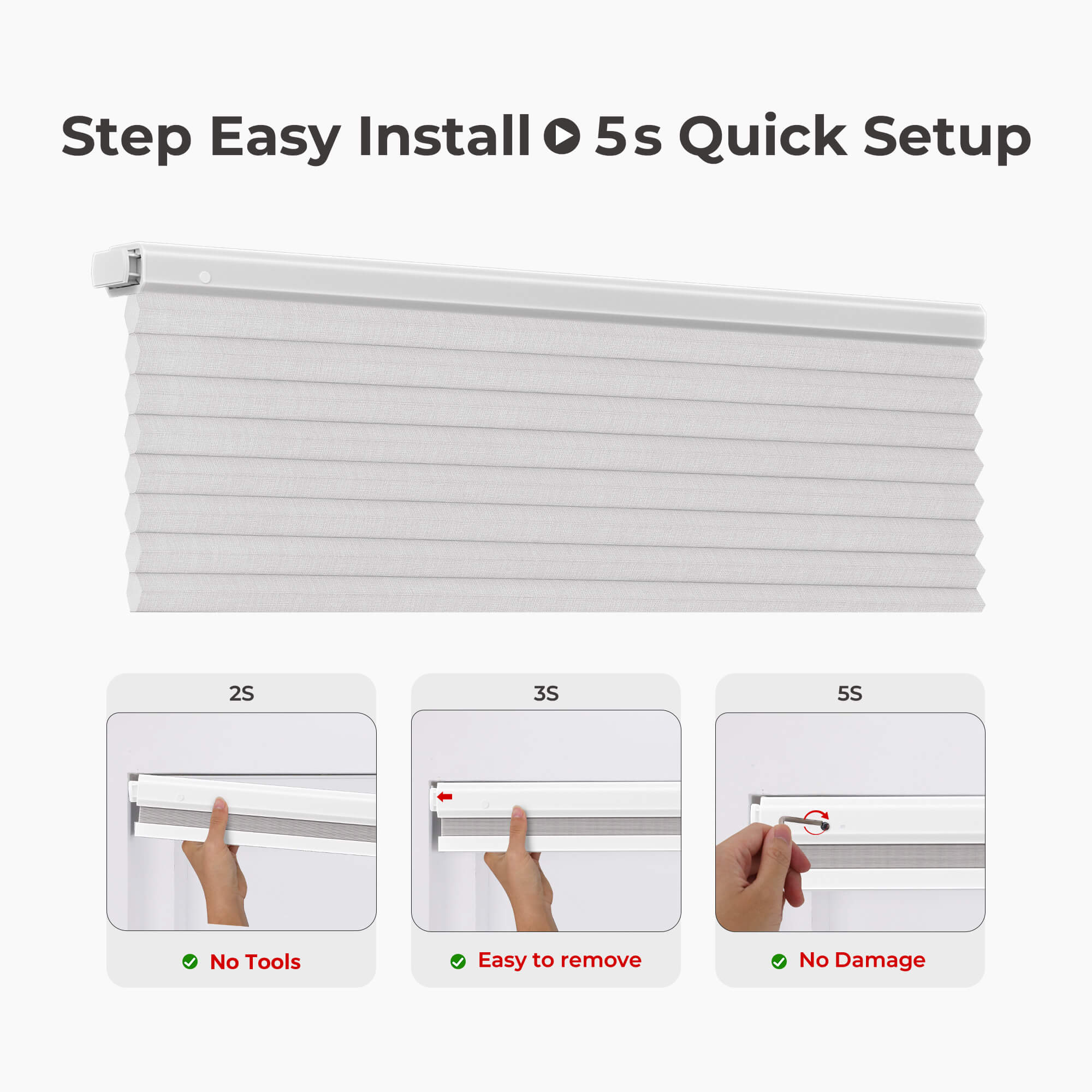Allesin Prestige Motorized Light Filtering Honeycomb Shades