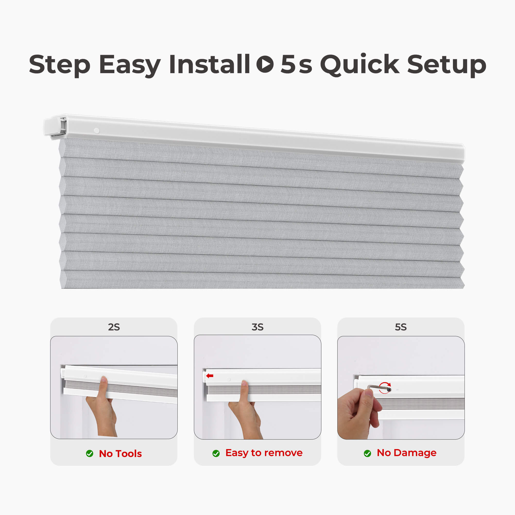 Allesin Prestige Motorized Light Filtering Honeycomb Shades