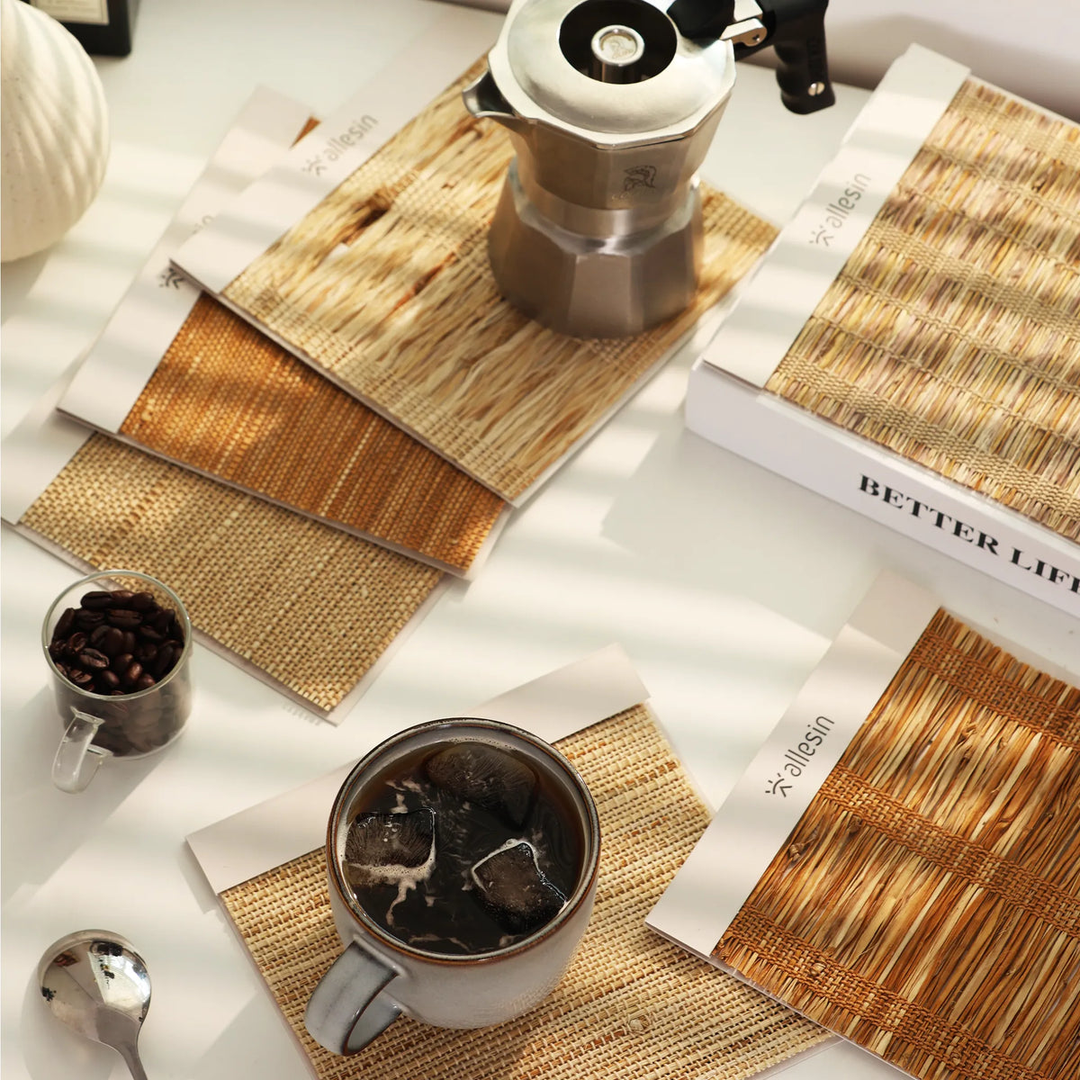 Liv Natural Roman Shades Fabric Booklet