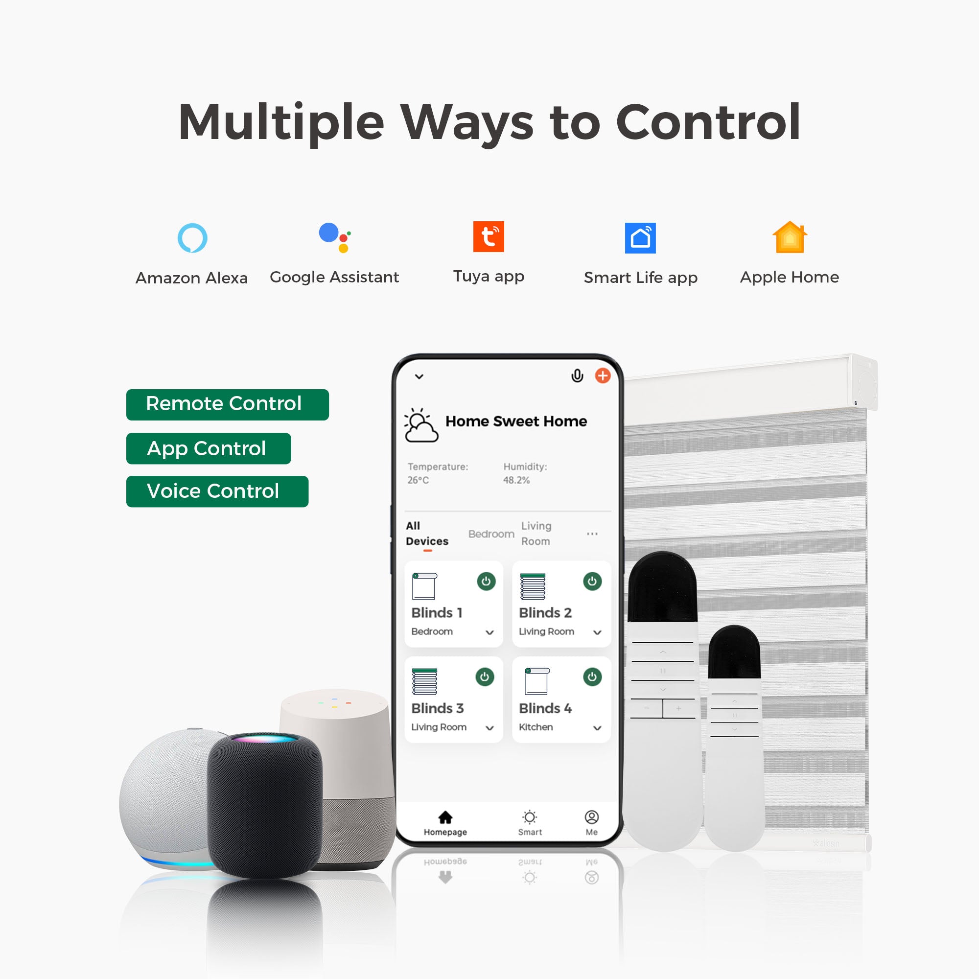 Allesin Motorized Zebra Shades