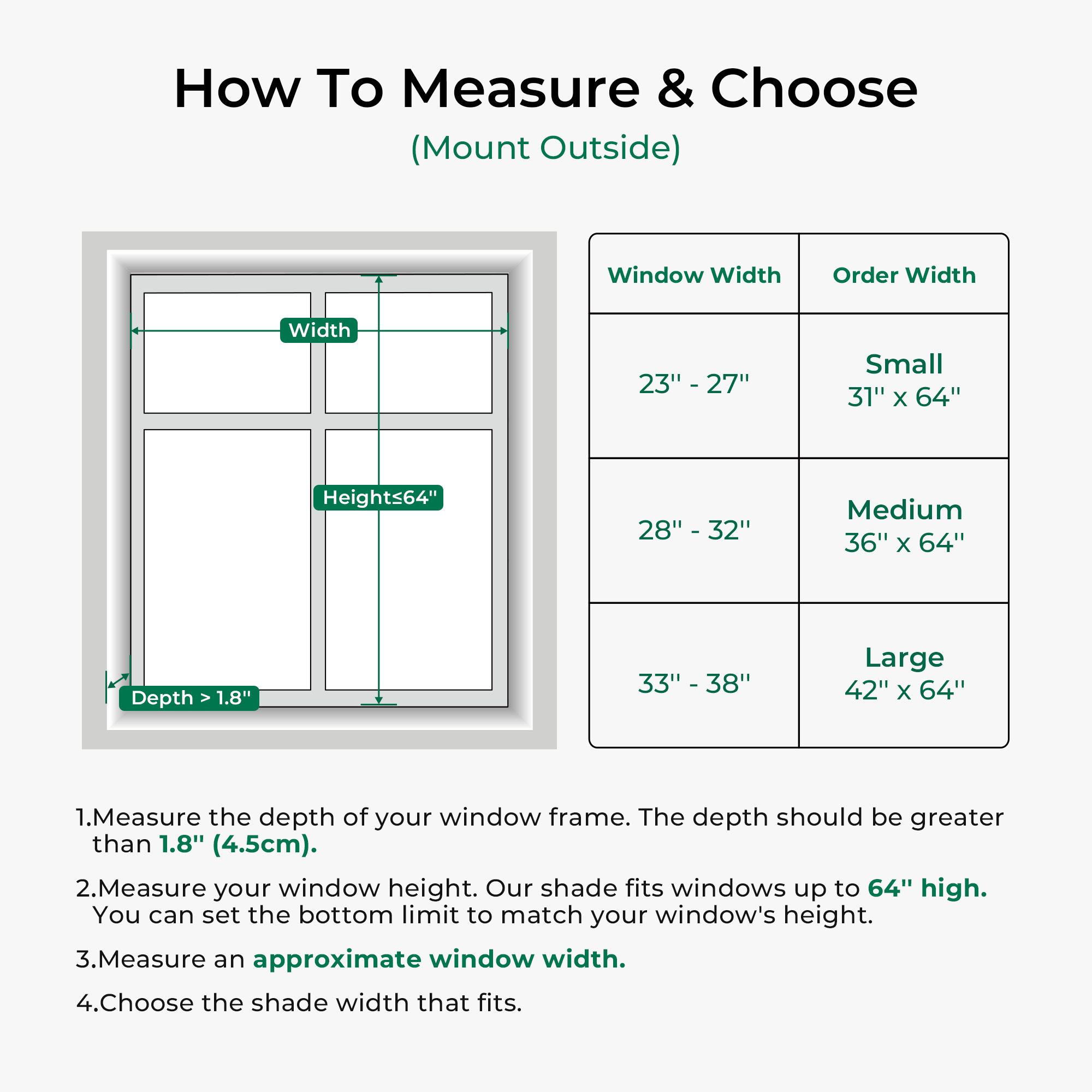 Allesin Outside Mount No-Drill Motorized Roller Shades (Pre-Order)