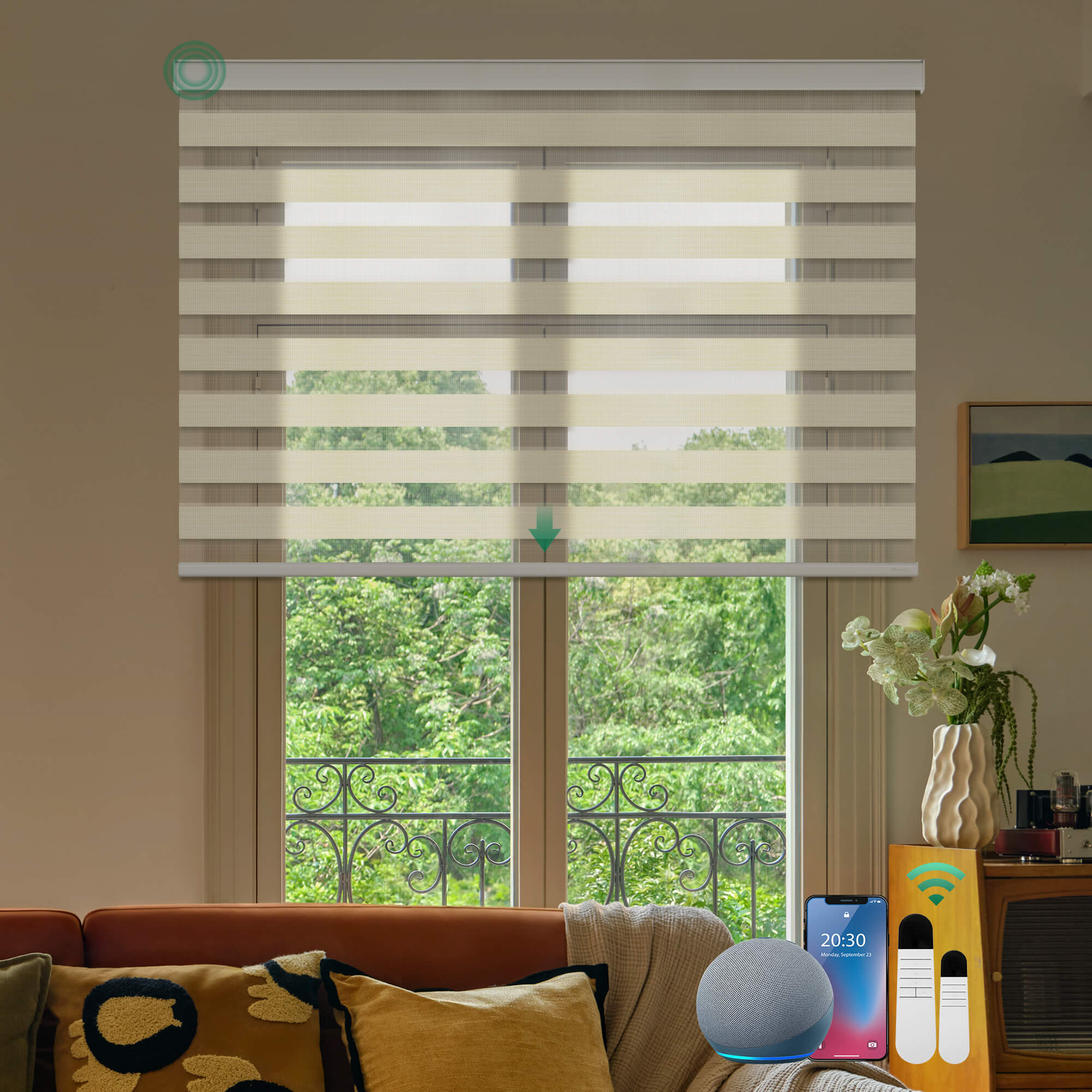 Allesin Motorized Zebra Shades