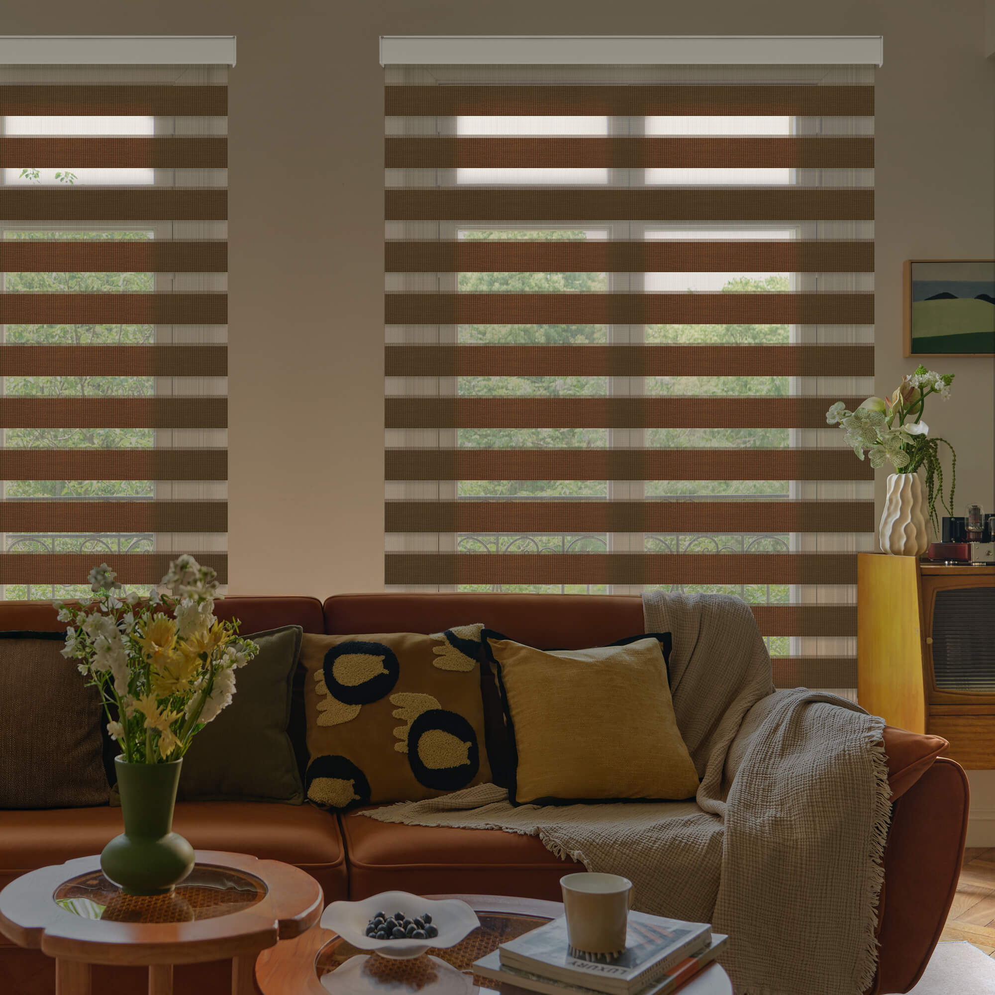 Allesin Motorized Zebra Shades