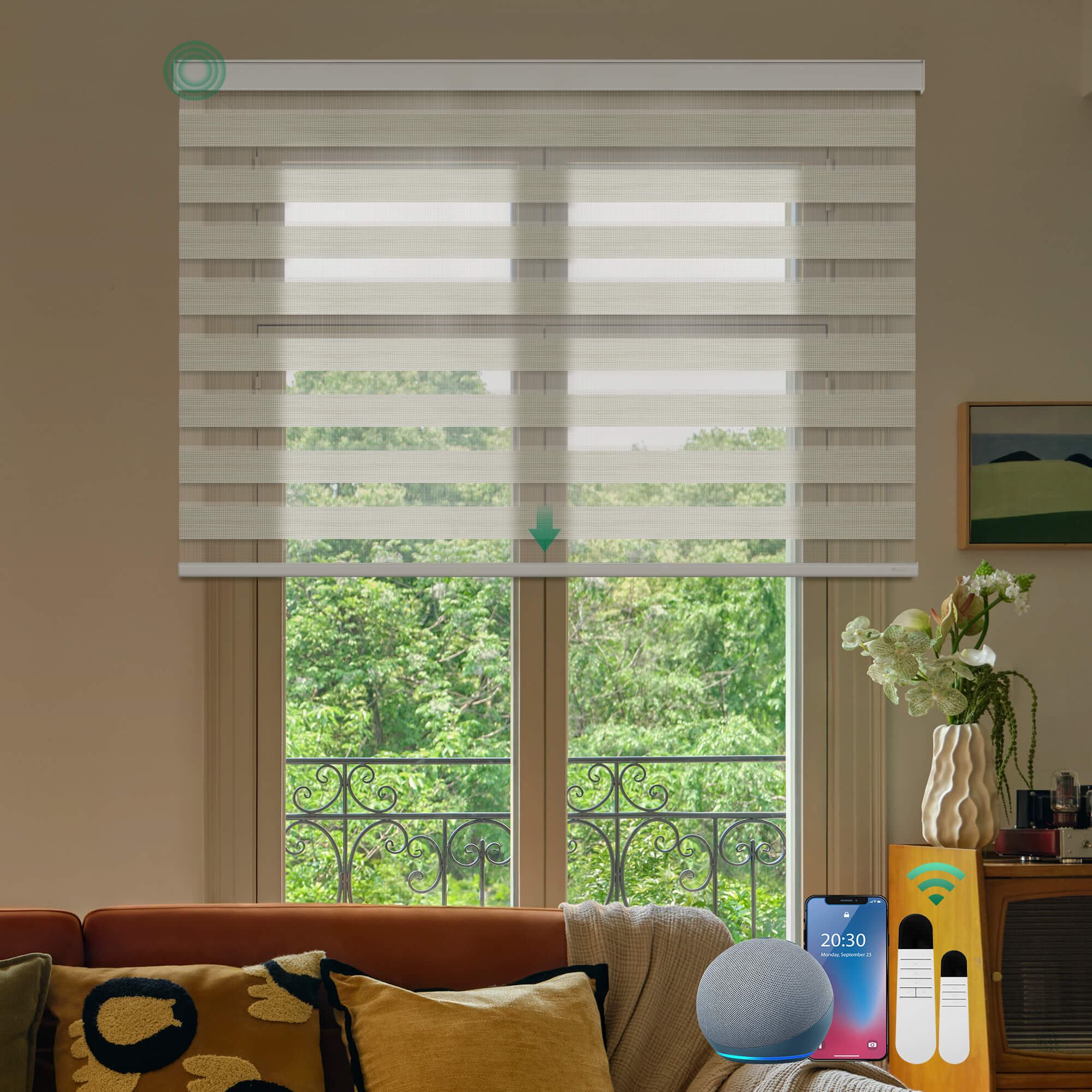 Allesin Motorized Zebra Shades