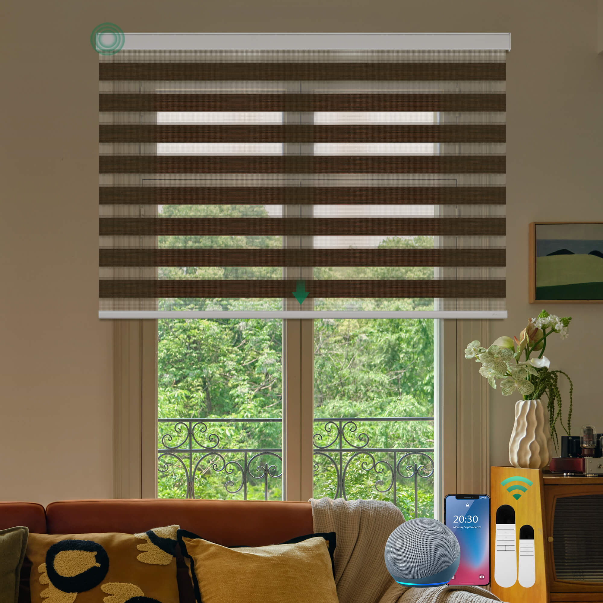 Allesin Motorized Zebra Shades