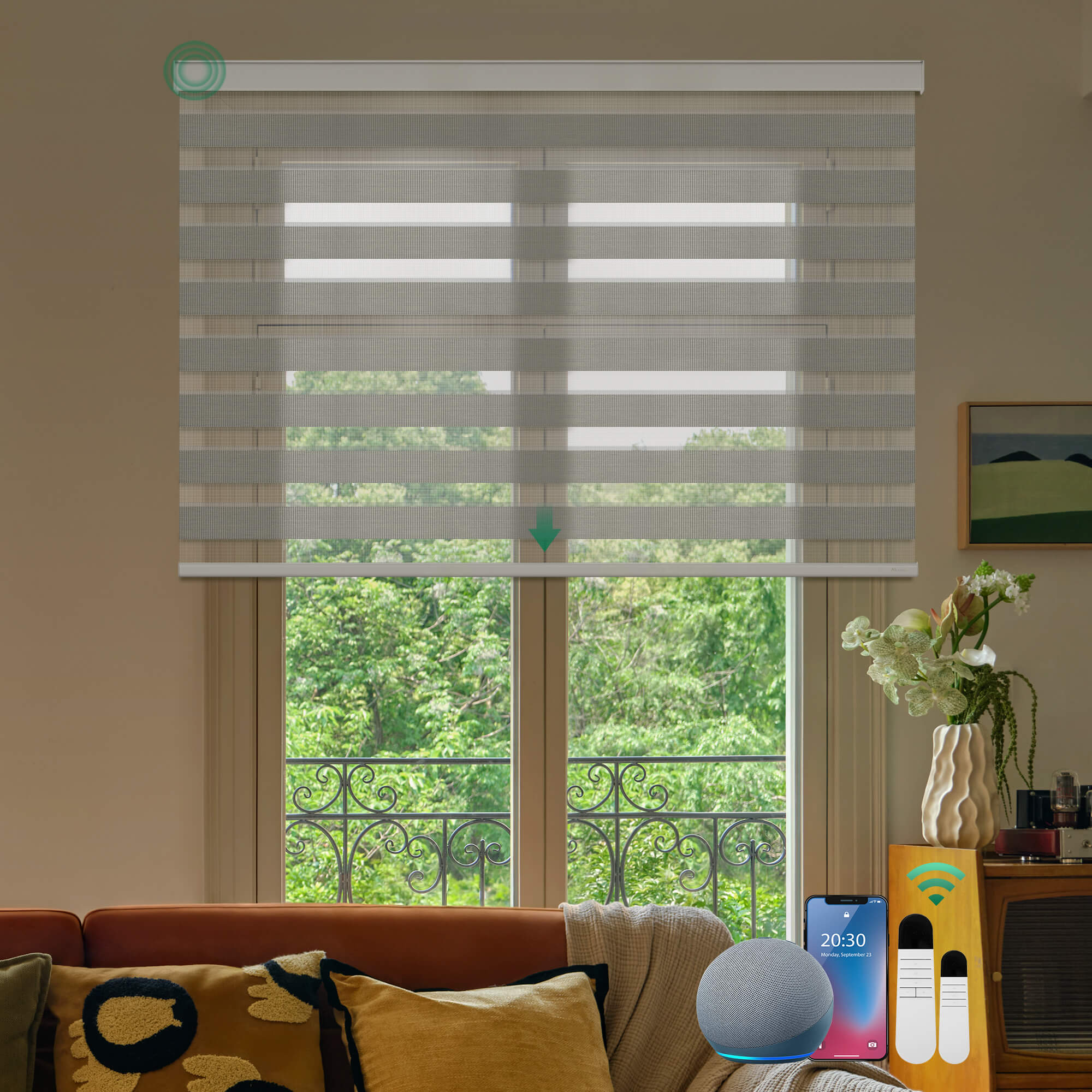 Allesin Motorized Zebra Shades